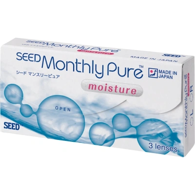 Áp tròng 1 tháng SEED MonthlyPure Moisture – hộp 3 chiếc, góc nghiêng