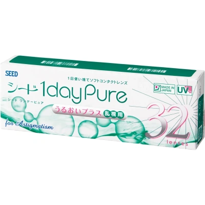 Áp tròng loạn thị 1 ngày SEED 1dayPure – hộp 32 chiếc, góc nghiêng