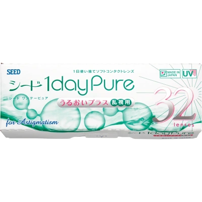 Áp tròng loạn thị 1 ngày SEED 1dayPure – hộp 32 chiếc, mặt trước