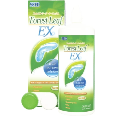 Nước ngâm kính áp tròng SEED Forest Leaf EX 360ml – chai 360 ml và hộp
