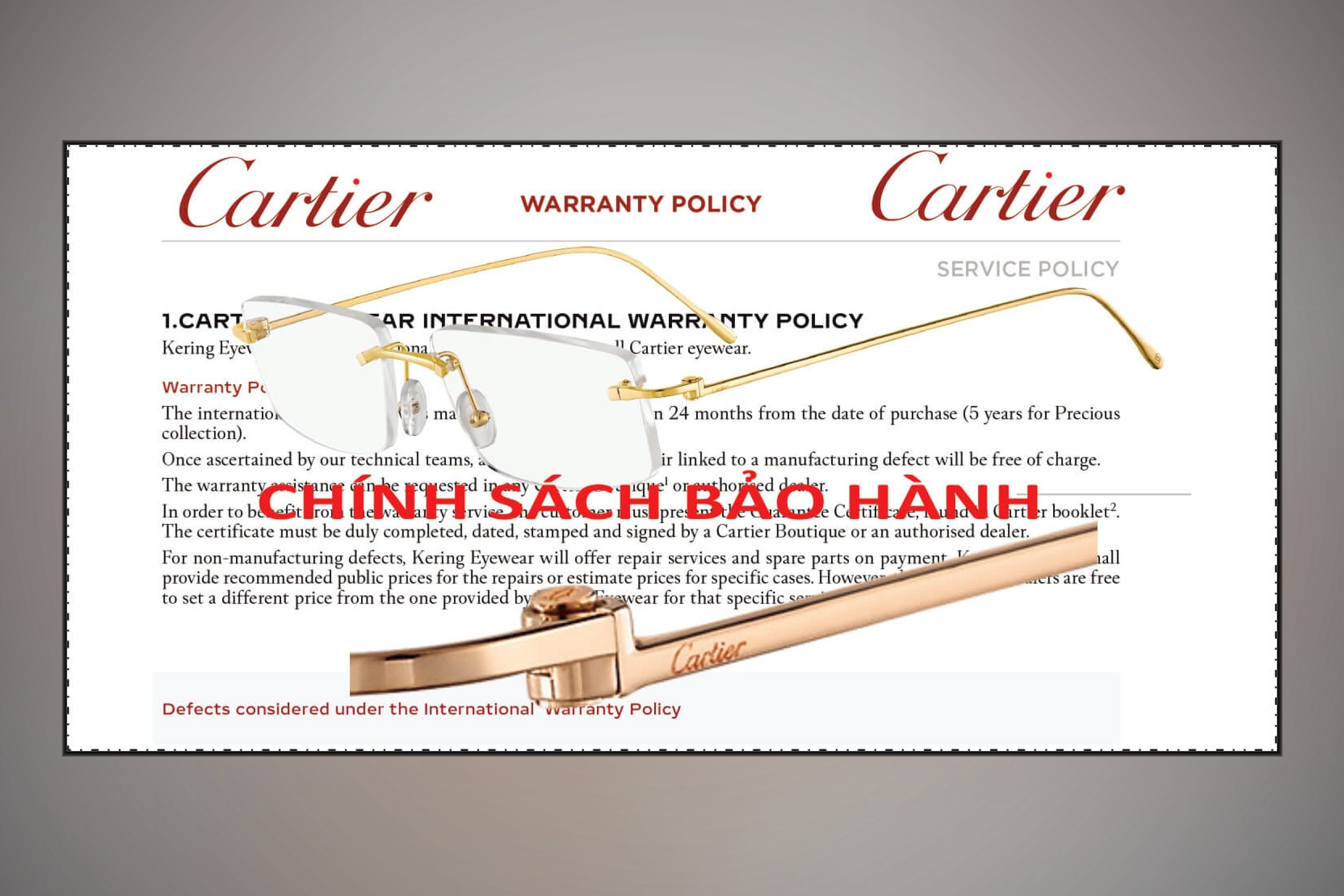 CHÍNH SÁCH BẢO HÀNH CARTIER