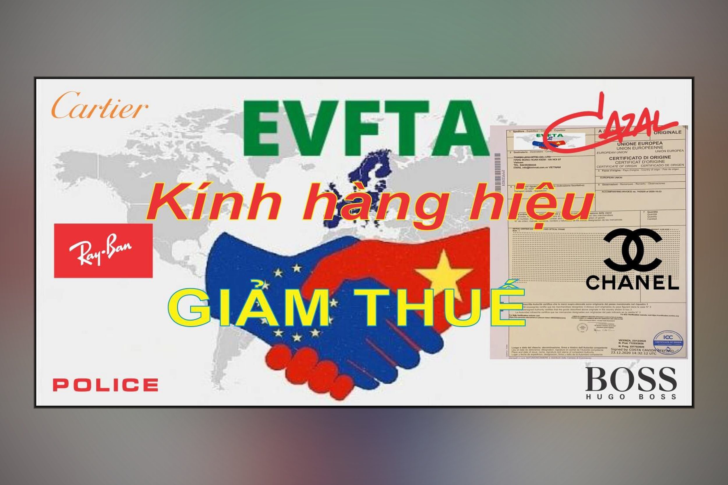 Kính mắt hàng hiệu giá tốt